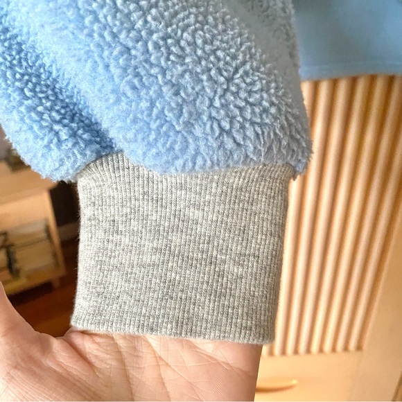 Free People We the Free Elk Mountain Pullover Fleece Sweater blue - Picture 9 of 12